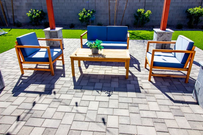 Paver Patio with Seating Area